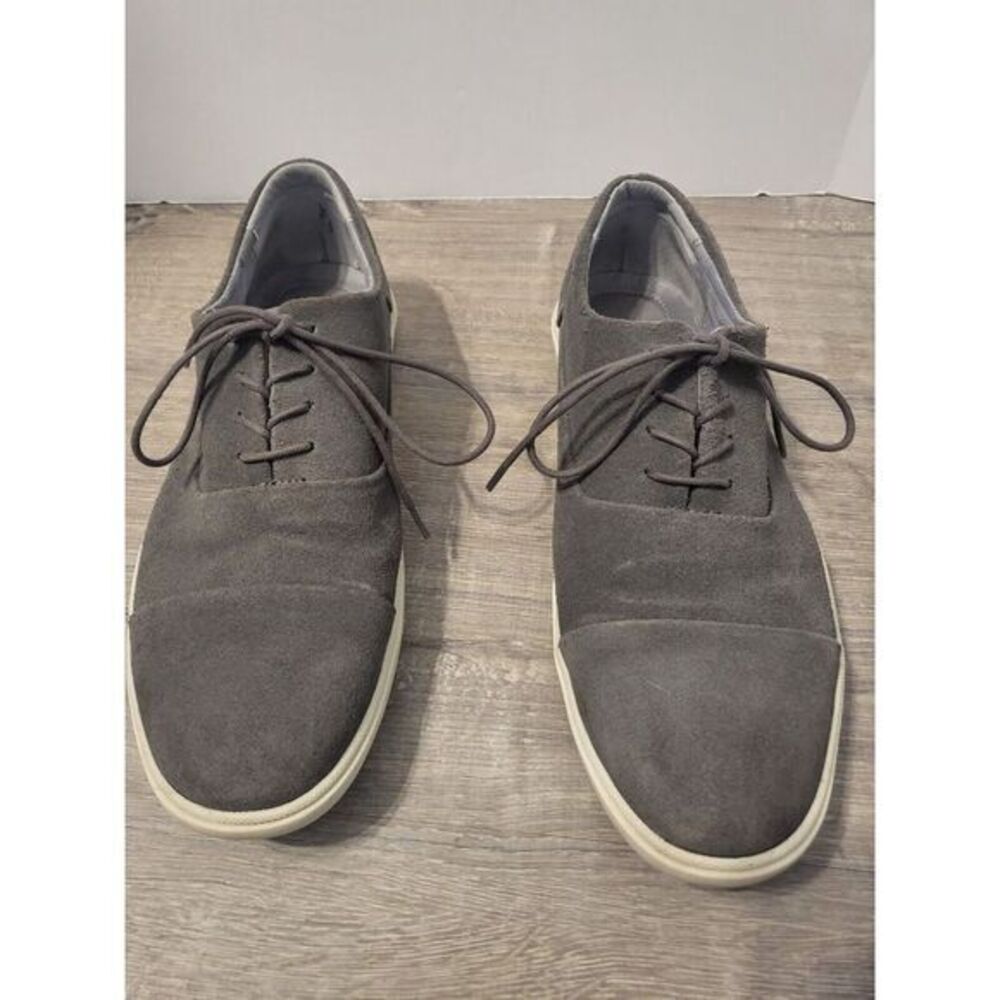 Calvin Klein Mens Sneakers Shoes Size 10M Lawrence Gray Grey Suede Lace Up